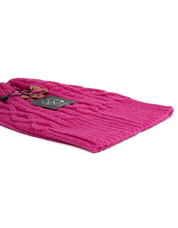 berretto-cappello-cuffia-lana-merinos-trecce-aran-enea-cashmere-fucsia-fuxia-4