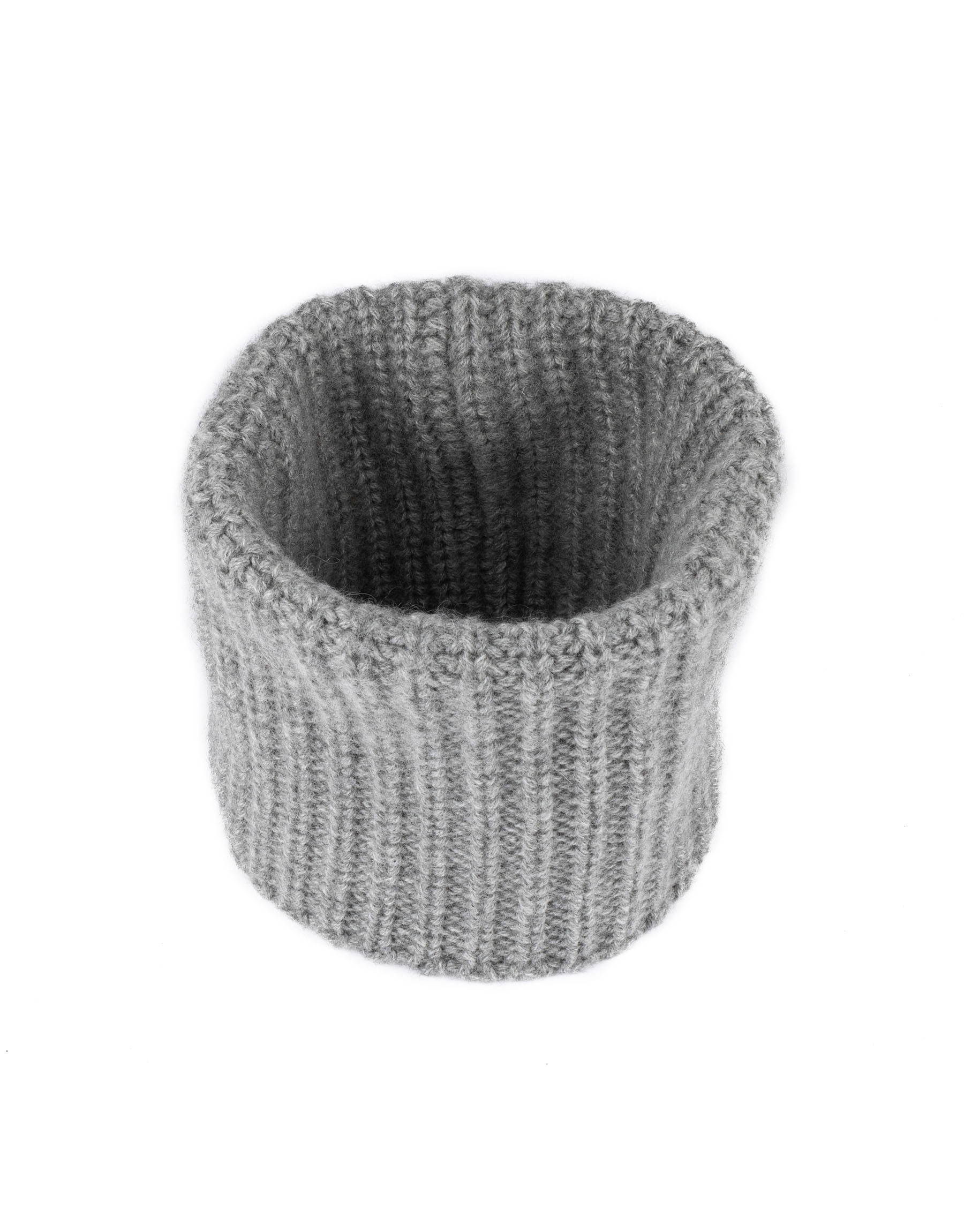 scaldacollo uomo donna in puro cashmere di colore grigio realizzato in maglia perlata